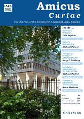 Amicus Curiae Vol 1 No 1 (2019): Series 2 cover