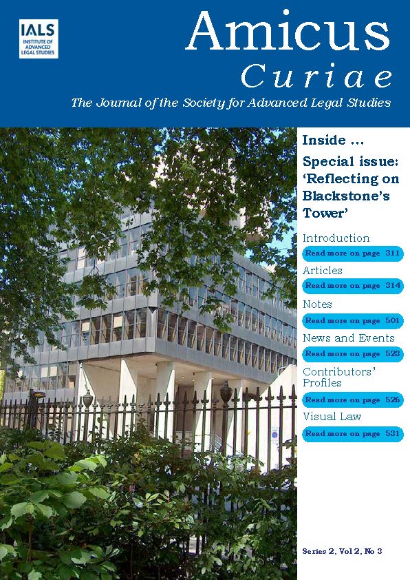 Amicus Curiae Vol 2 No 3 (2021): Series 2 cover