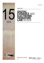 Digital Evidence and Electronic Signature Law Review Volume 15 : 2018 cover